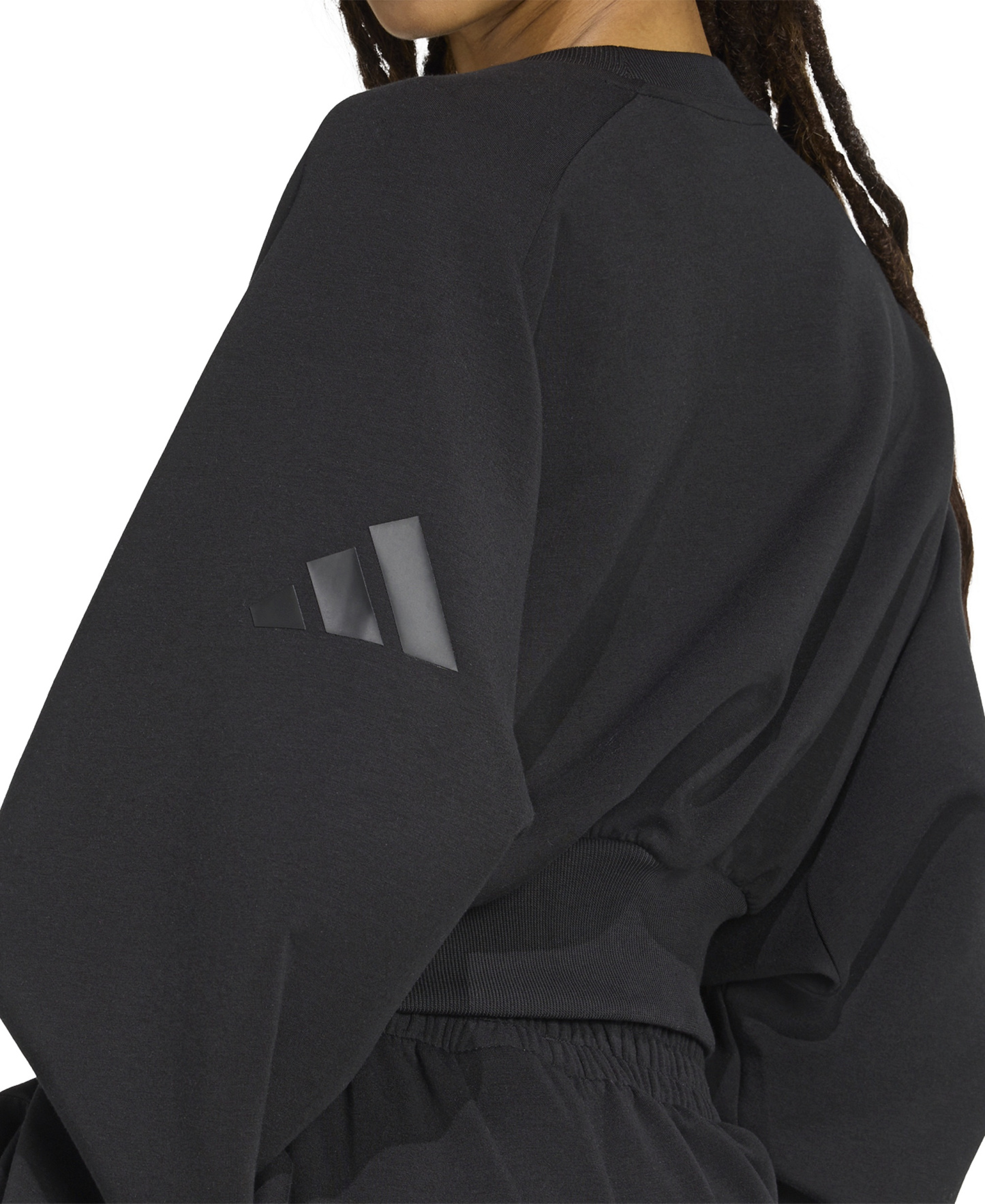 adidas Women's Soft Lux Relaxed Crewneck Sweatshirt - Black