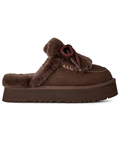 UGG® Women's Disquette Heritage Lace-Up Clog Slippers - Burnt Cedar