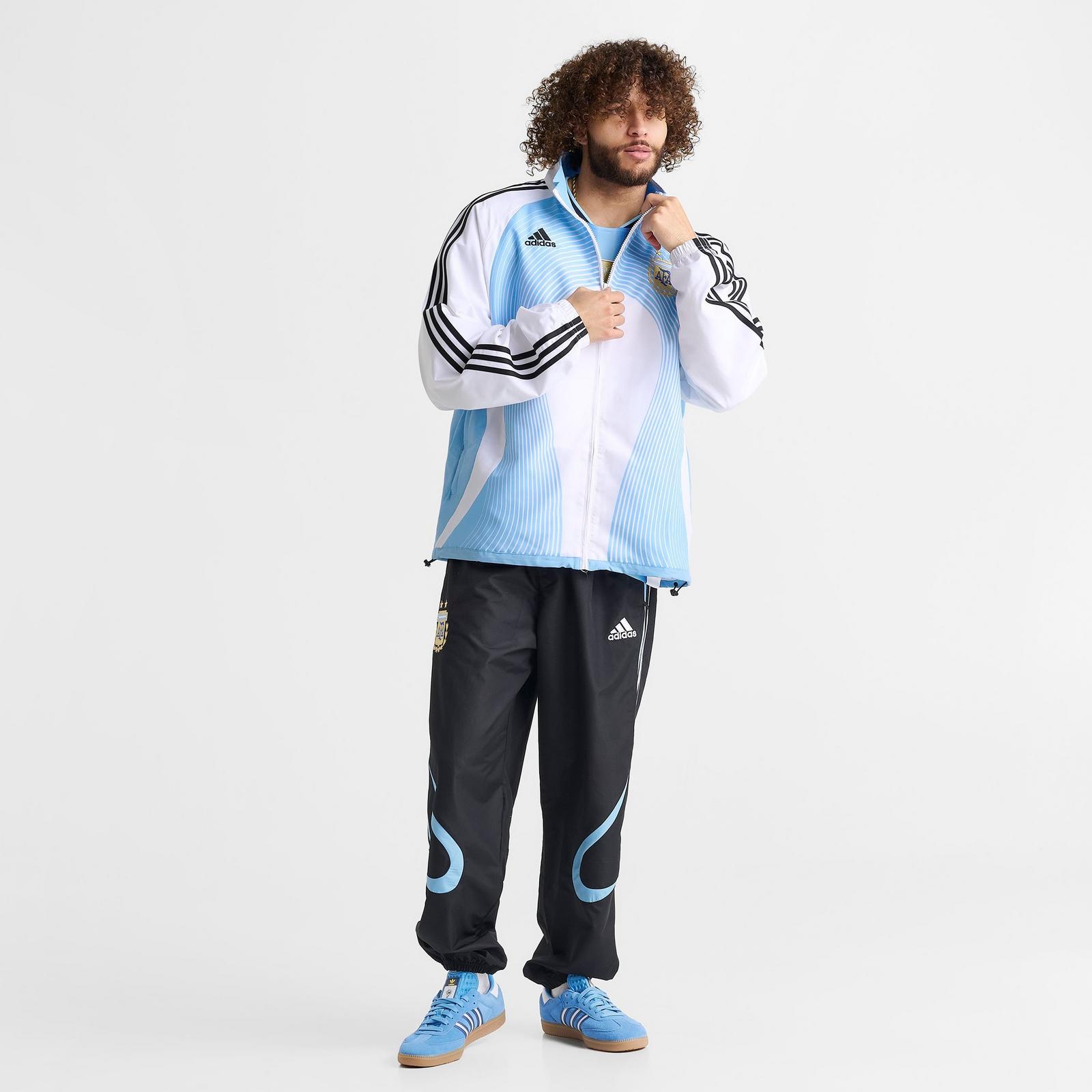 Men's adidas Argentina Home 2006 Soccer Track Top - White/Light Blue - view 2