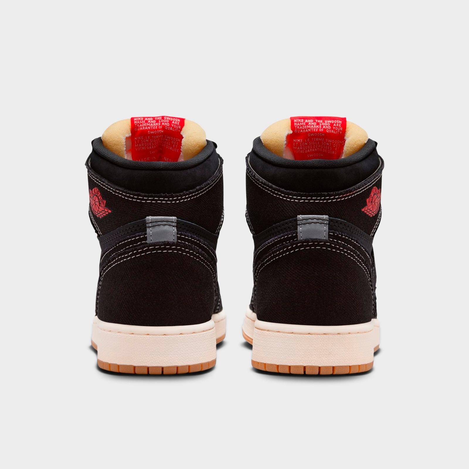 Big Kids' Air Jordan Retro 1 High OG Casual Shoes - Black/University Red/Sail/Gum Medium Brown - view 4