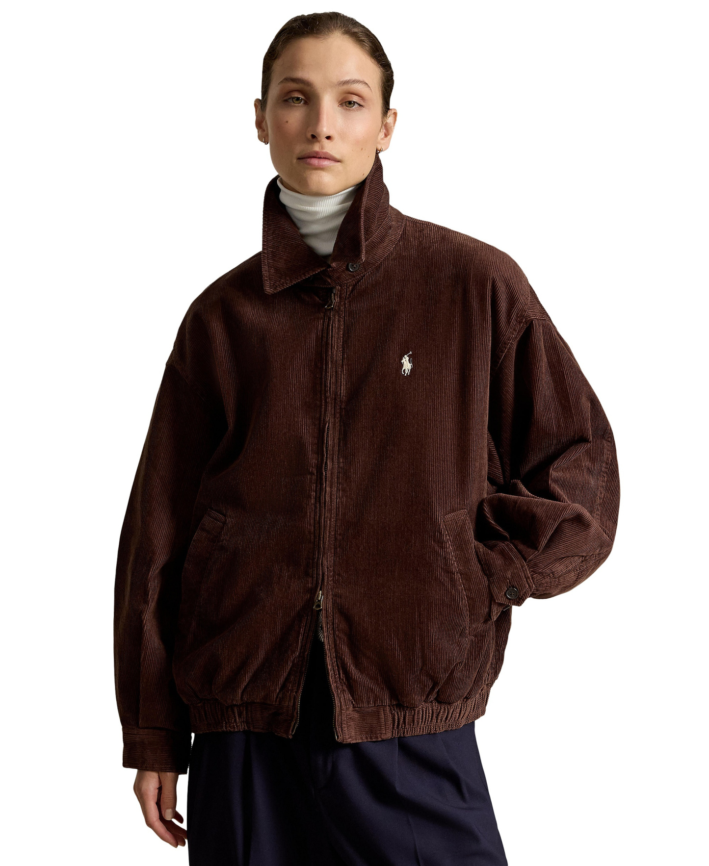 Polo Ralph Lauren Women's Bubble Relaxed-Fit Corduroy Jacket - Brown
