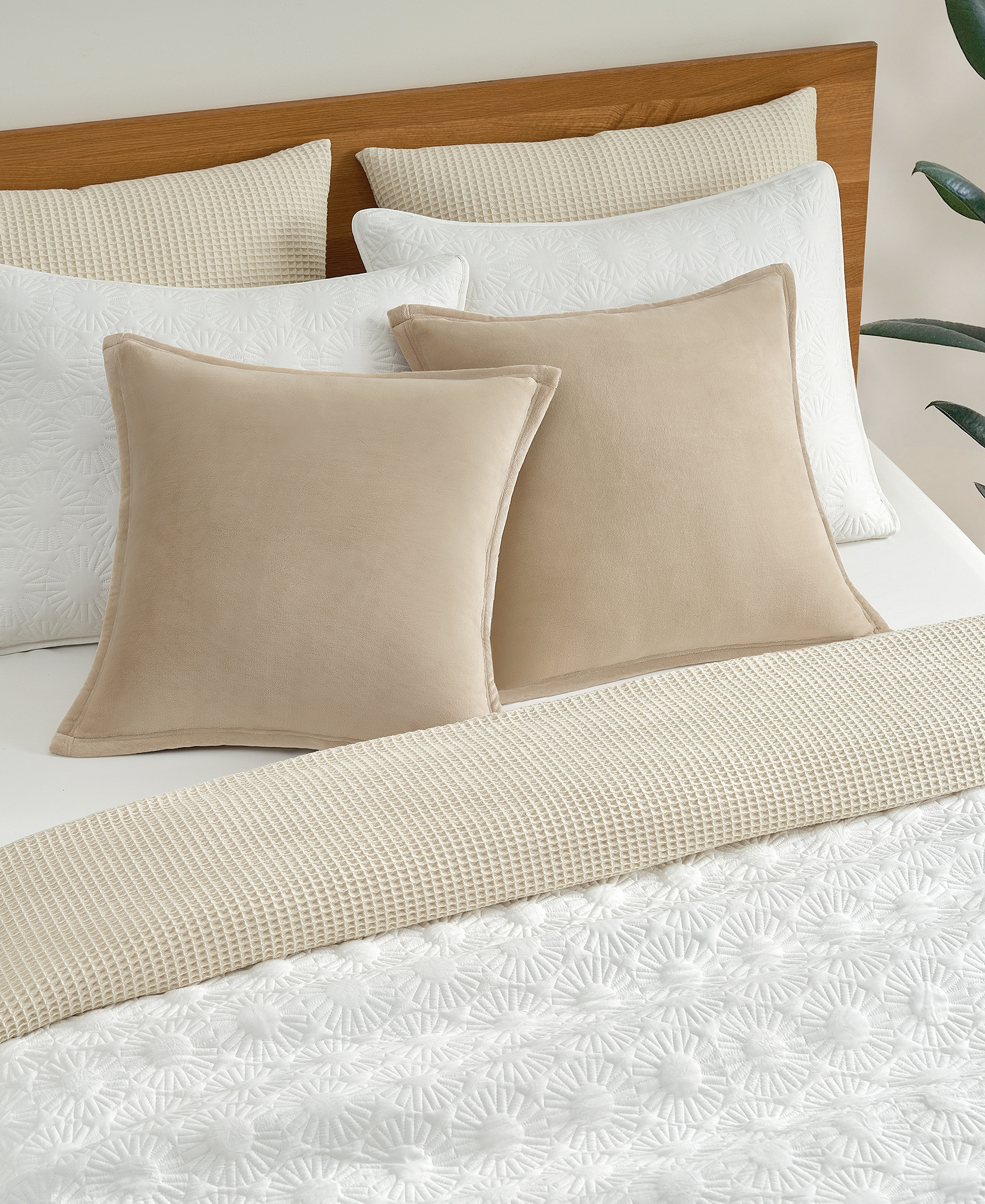 UGG® Coco 2-Pack Decorative Pillow, 20" x 20" - Mustard Seed