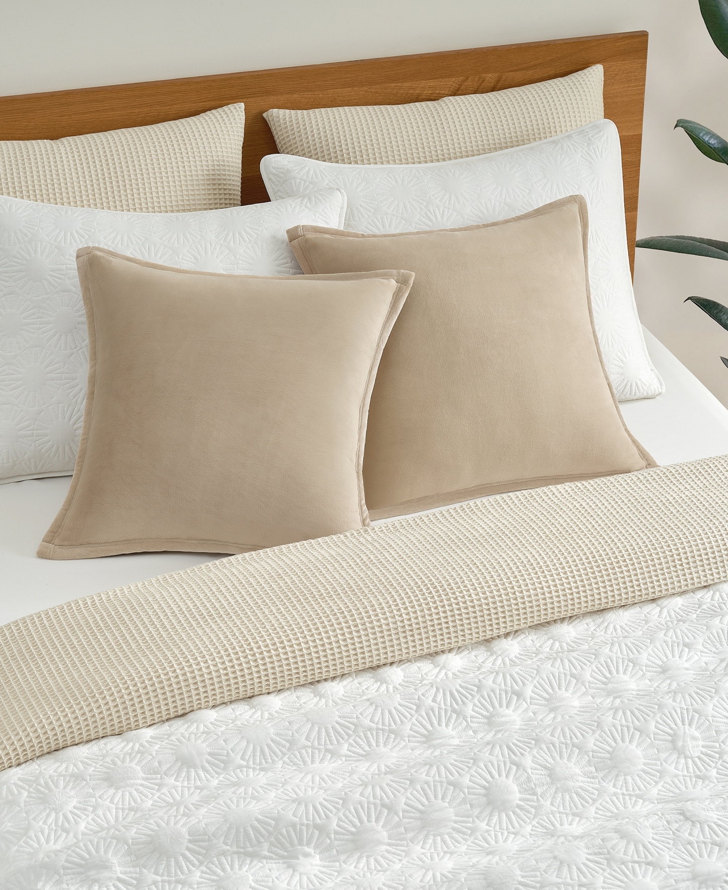 UGG® Coco 2-Pack Decorative Pillow, 20" x 20" - Mustard Seed