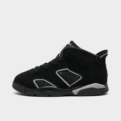Kids' Toddler Air Jordan Retro 6 Basketball Shoes - Black/Reflect Silver/Black - view 1
