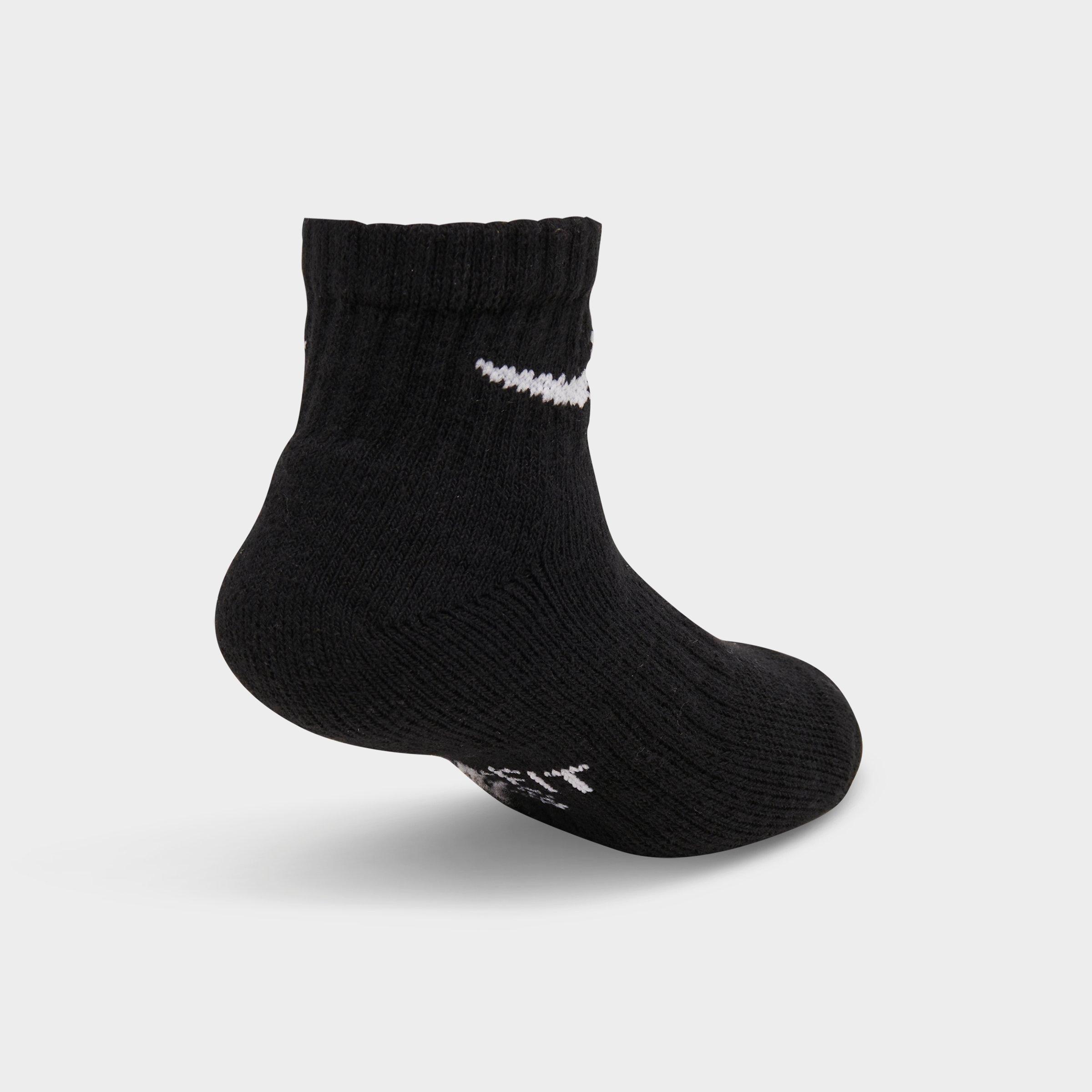 Little Kids' Nithtke Dri-FIT Ankle Socks (6-Pack) - Black