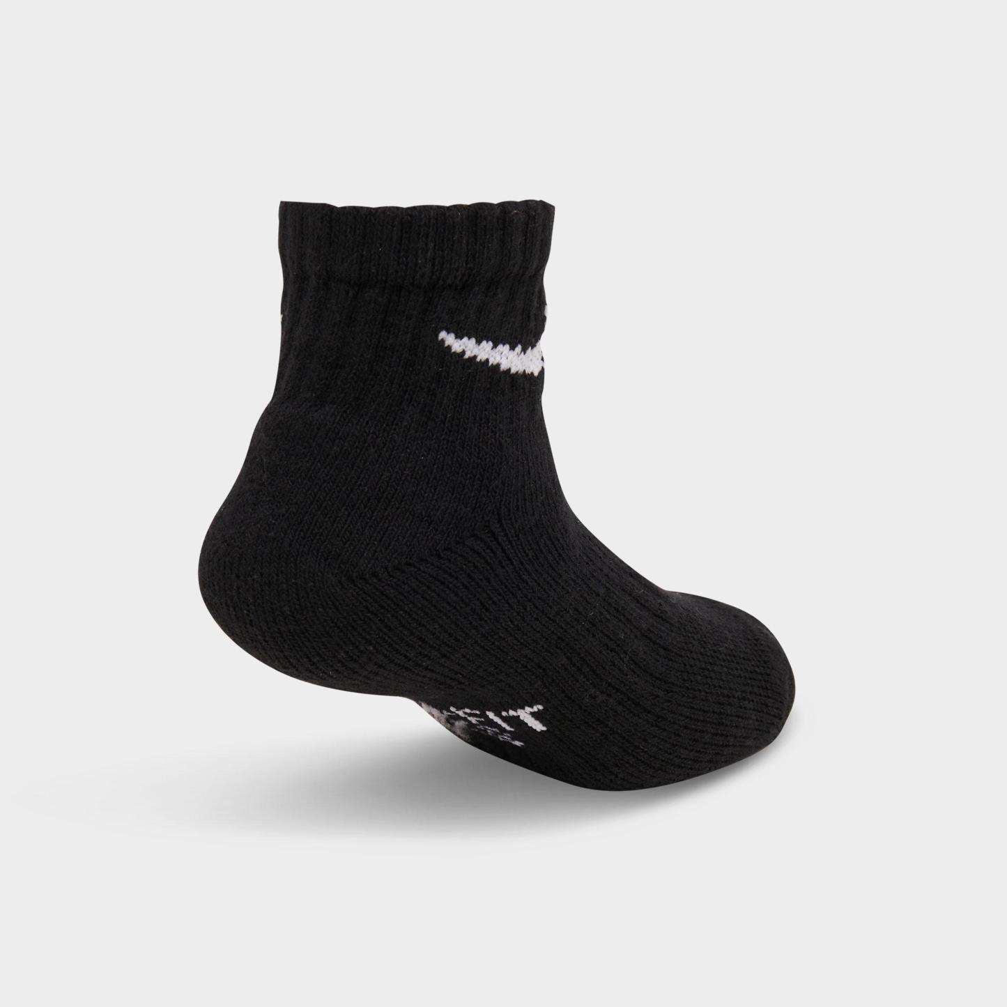 Little Kids' Nithtke Dri-FIT Ankle Socks (6-Pack) - Black