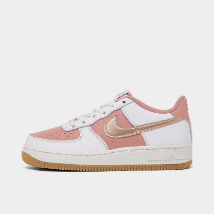 Big Kids' Nike Air Force 1 Low Casual Shoes - Rust Pink/Metallic Red Bronze/Summit White