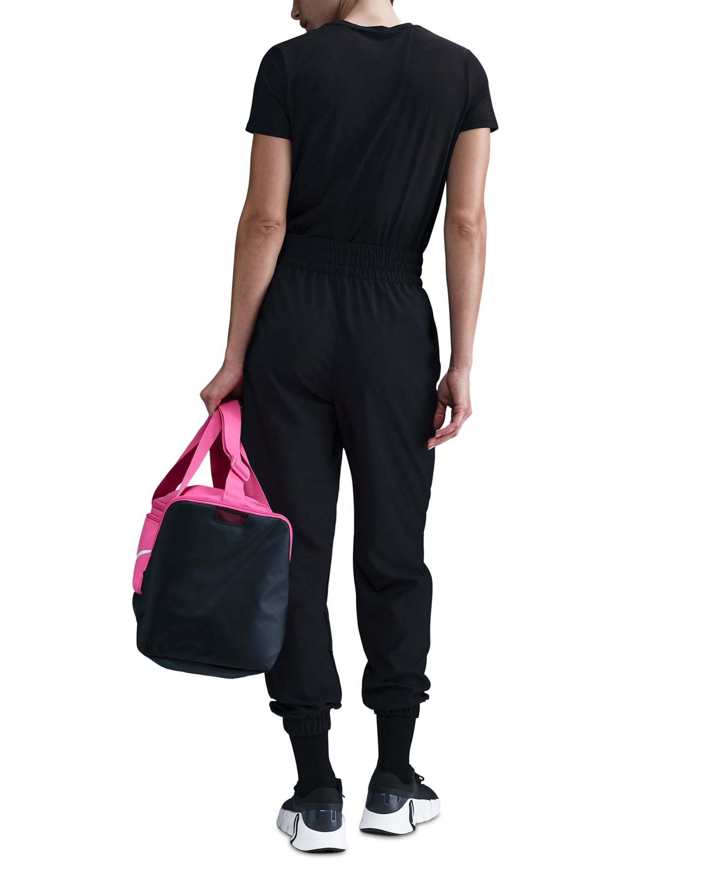 Nike Women's One Dri-FIT Woven High-Rise 7/8 Joggers - Black/Black
