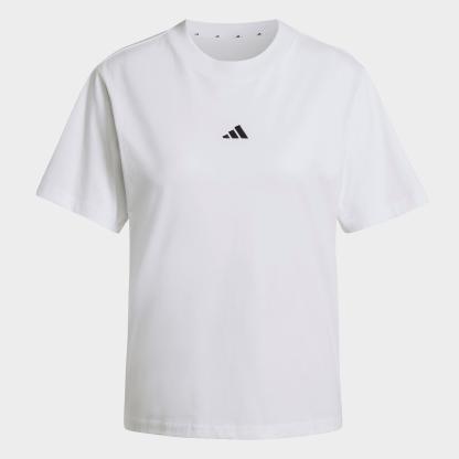 Women's adidas Essentials Small Logo Cotton T-Shirt - White/Black