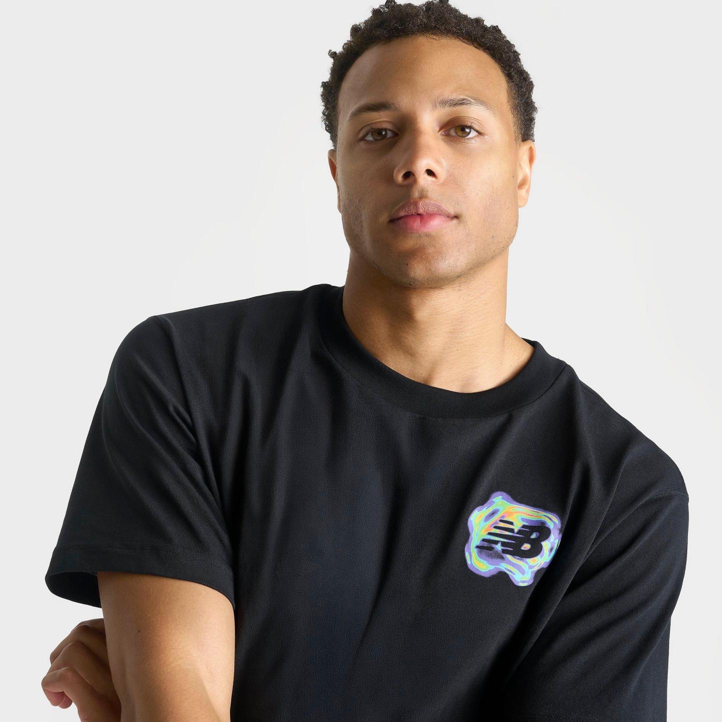 Men's New Balance Heat Map Motion T-Shirt - Black - view 6