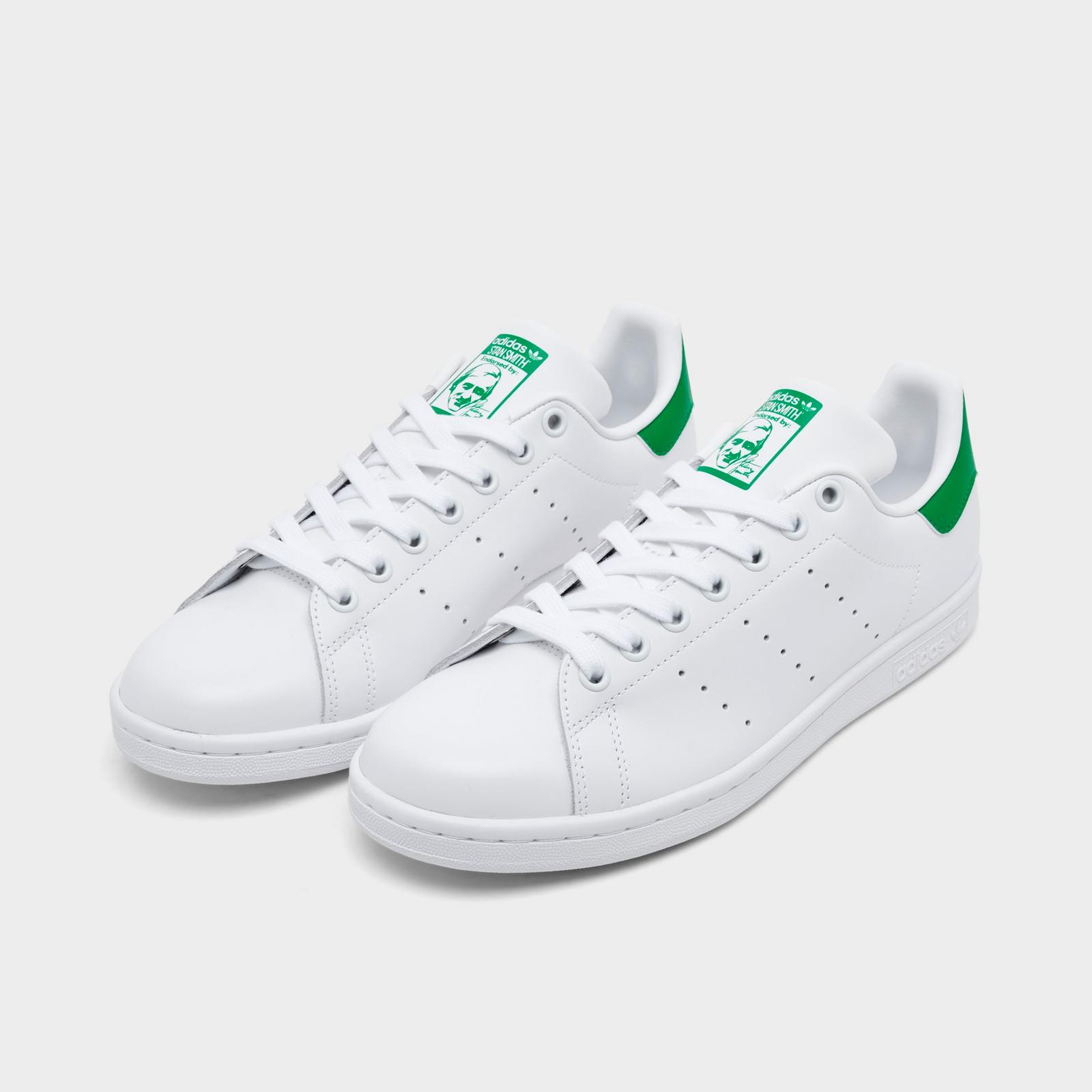 Women's adidas Originals Stan Smith Casual Shoes - Cloud White/Cloud White/Green - view 2