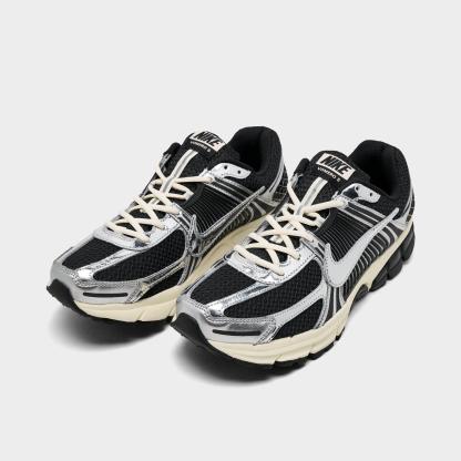 Men's Nithtke Zoom Vomero 5 Casual Shoes - Part 1 - Black/Metallic Silver/Coconut Milk/Chrome - Both shoes facing left
