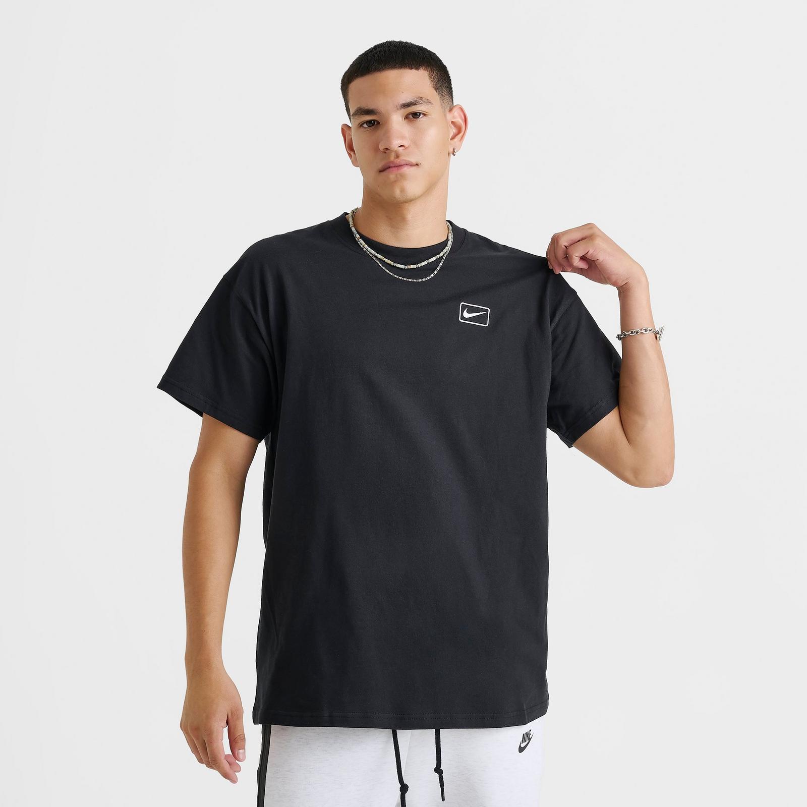 Men's Nike Sportswear Swoosh Box T-Shirt - Black