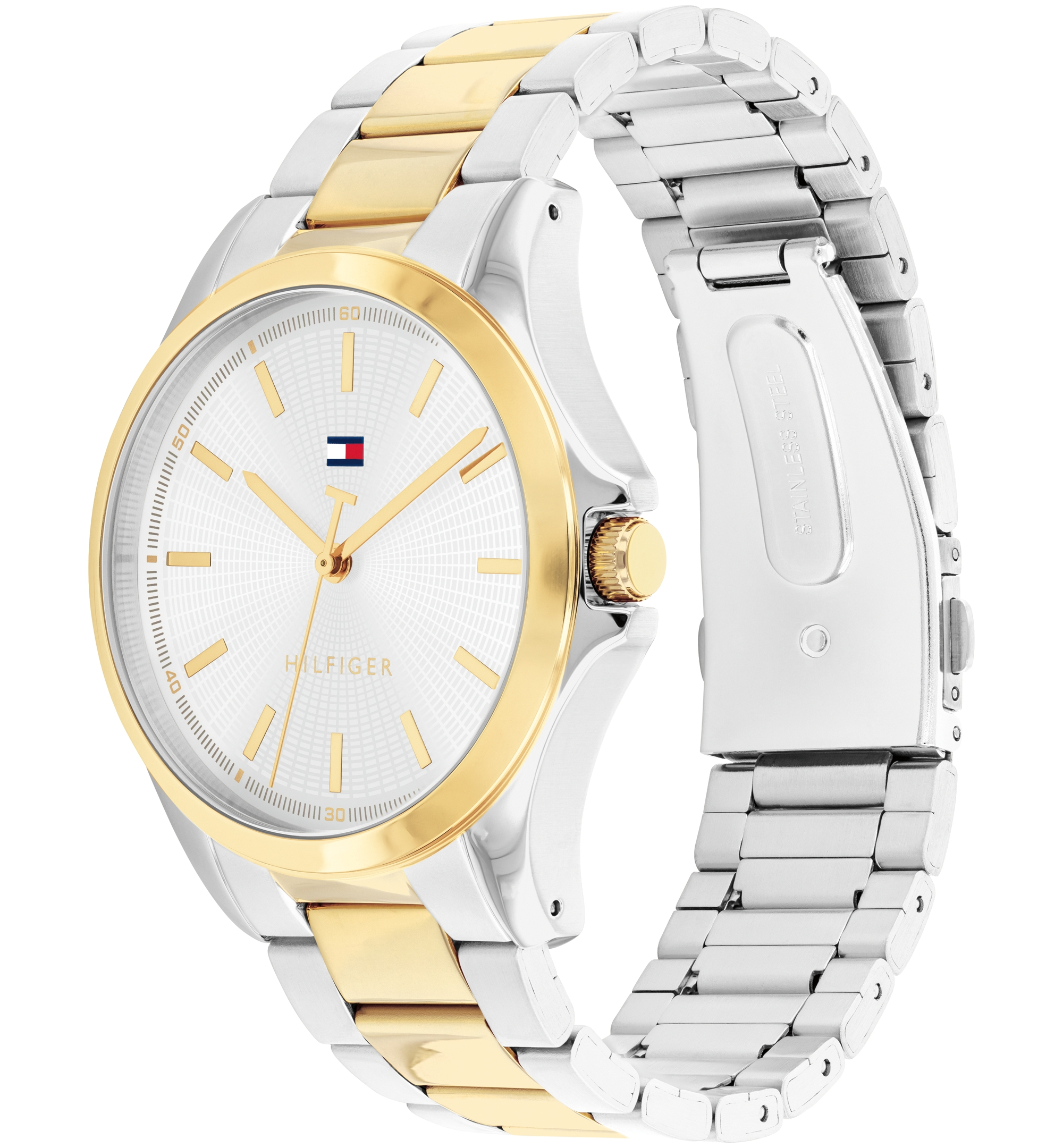 Tommy Hilfiger Men's Quartz Two Tone Stainless Steel Bracelet Watch, 42mm - Two Tone