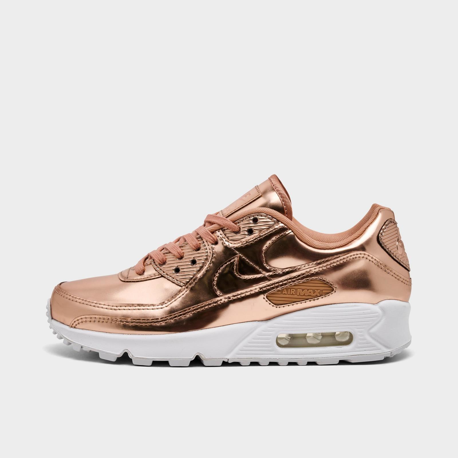Women's Nike Air Max 90 SP Casual Shoes - Rose Gold/Rose Gold/Metallic Red Bronze