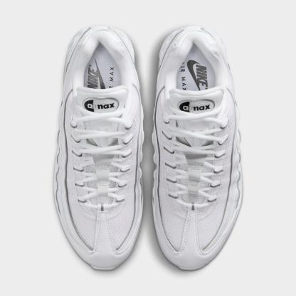 Women's Nike Air Max 95 Big Bubble Casual Shoes - White/Black/Reflect Silver/Metallic Silver