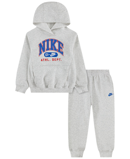 Nike Boys' 4-7 Fleece Pullover Hoodie and Joggers, 2-Piece Set - Birch Heather