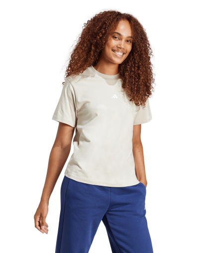 adidas Women's Short-Sleeve Cotton Crewneck Logo T-Shirt - Wonder Alumina