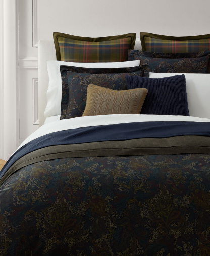Lauren Ralph Lauren Henry Cotton Sateen Reversible 3-Pc. Duvet Cover Set, Full/Queen - True Blue Multi