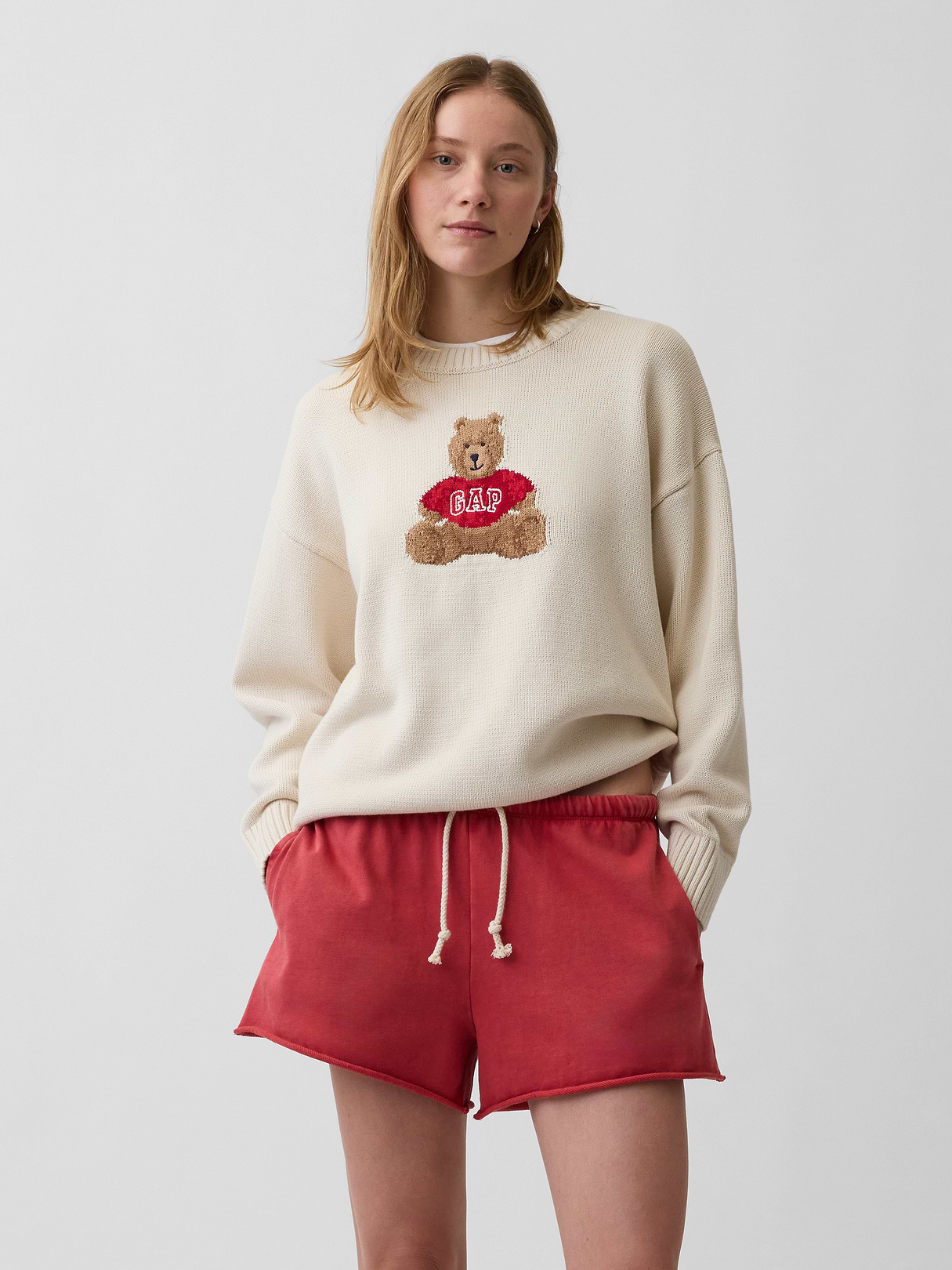 100% Cotton Oversized Sweater - Brannan bear beige