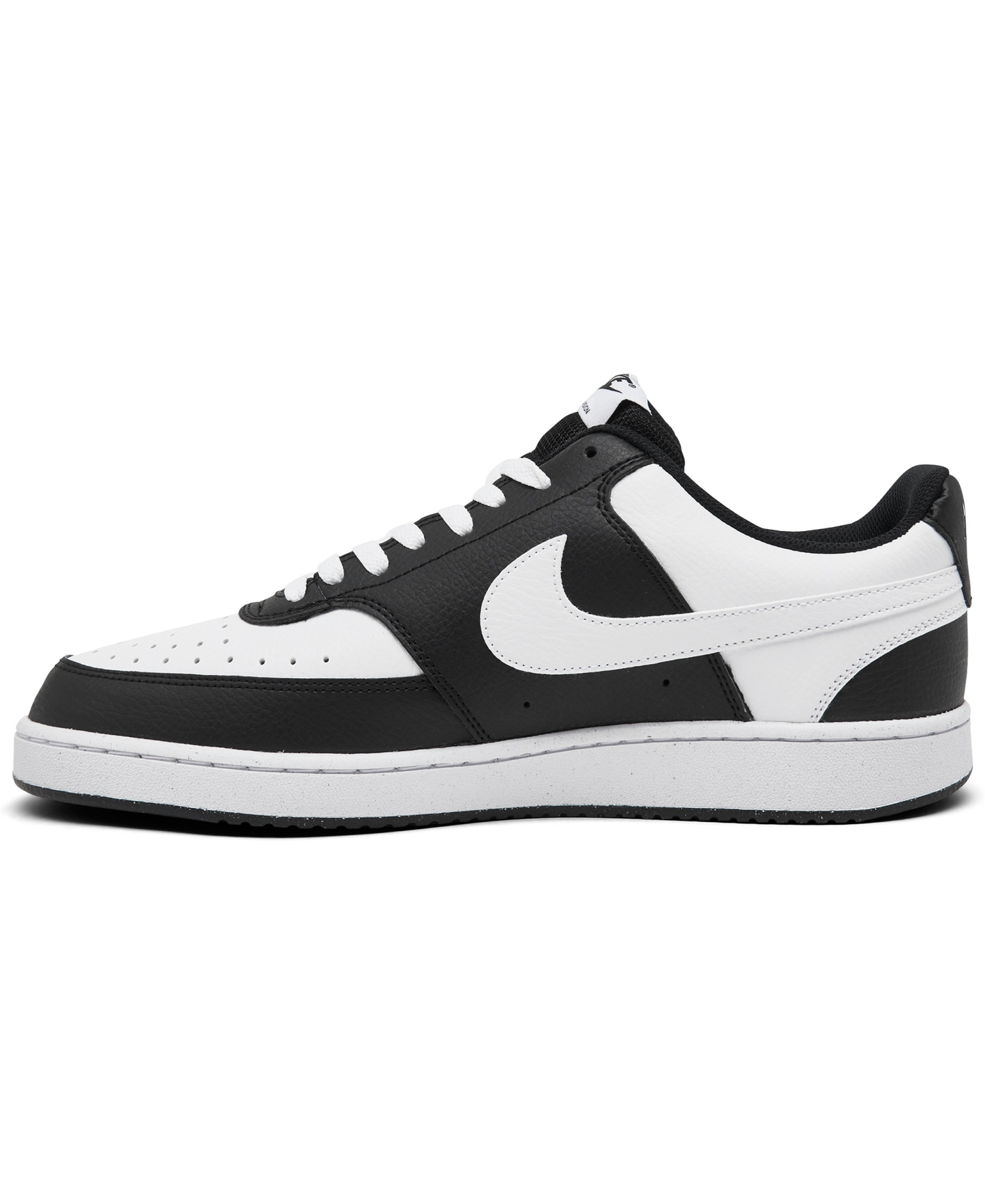 Nike Men's Court Vision Low Casual Sneakers from Finish Line - Black, White
