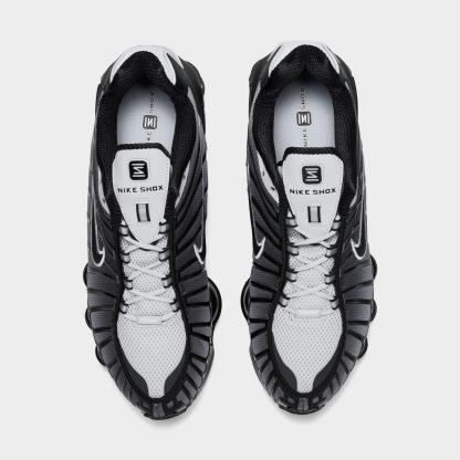Men's Nike Shox TL Casual Shoes - Black/Pure Platinum/White