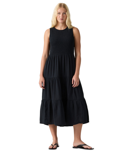 Levi's Women's Cely Smocked Tiered Dress - Anthracite Night