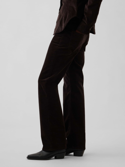 Mid Rise Relaxed Straight Jeans - Terra brown