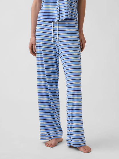 SoftMade Modal PJ Pants - Tonal blue stripe