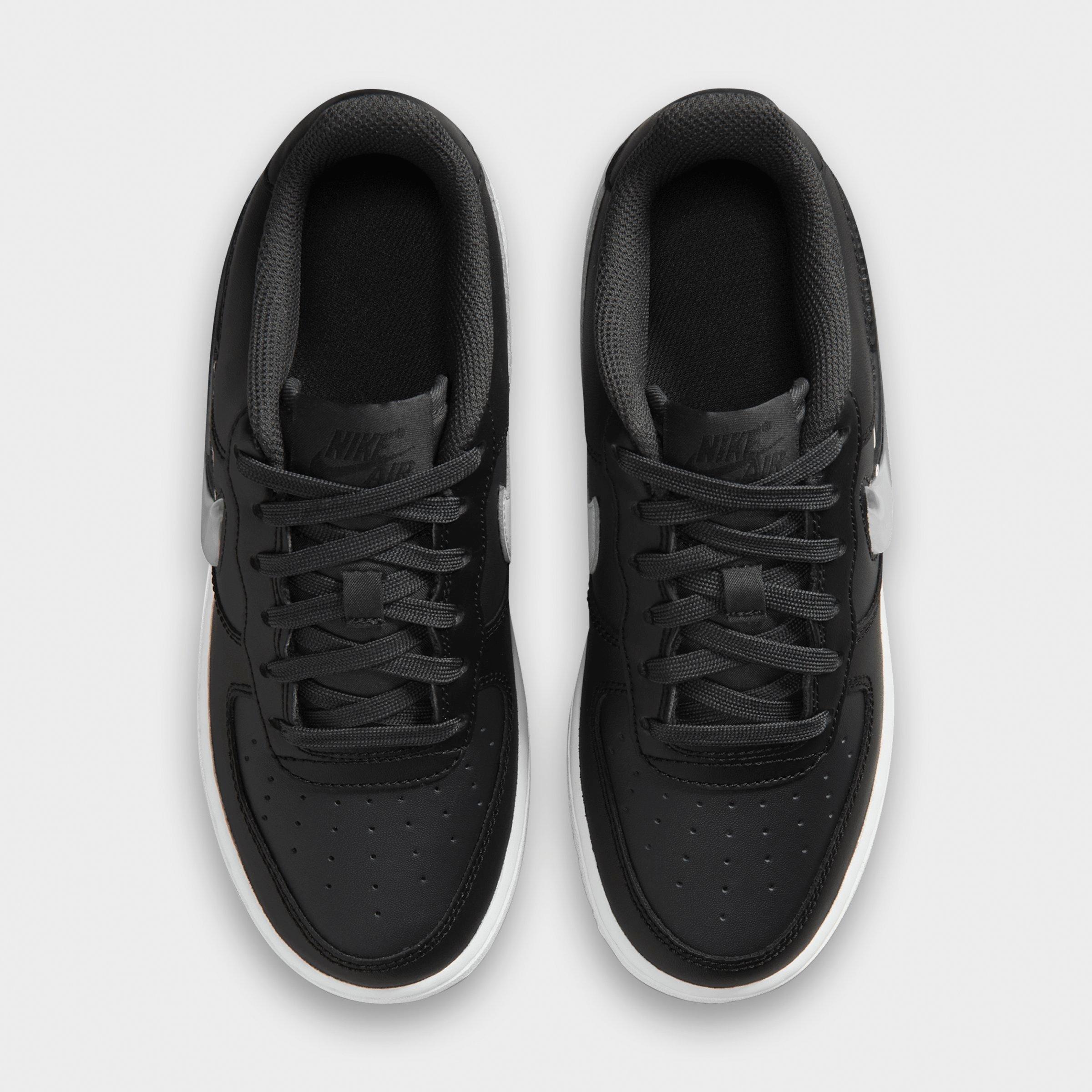 Big Kids' Nithtke Air Force 1 Low Casual Shoes - Dark Smoke Grey/Black/White/Vast Grey - Top view