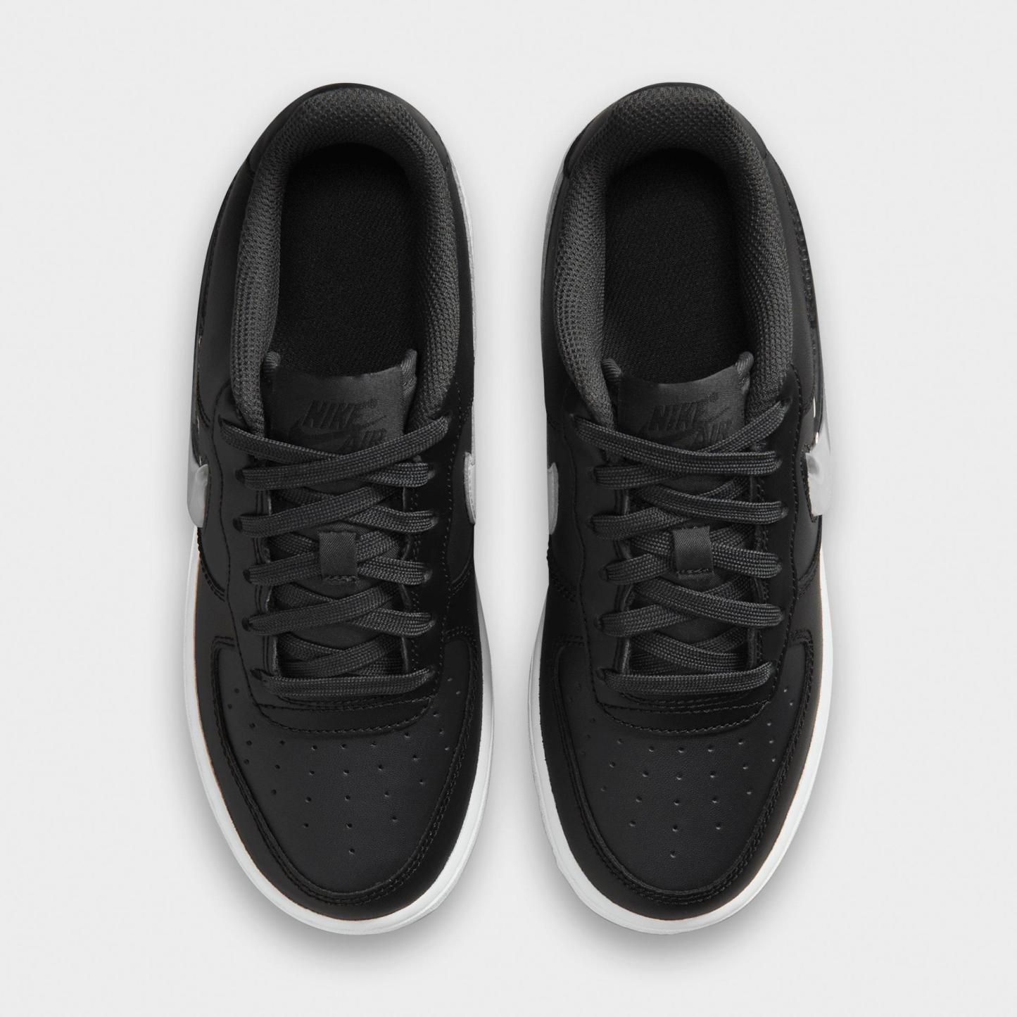 Big Kids' Nithtke Air Force 1 Low Casual Shoes - Dark Smoke Grey/Black/White/Vast Grey - Top view