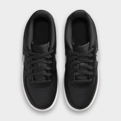 Big Kids' Nithtke Air Force 1 Low Casual Shoes - Dark Smoke Grey/Black/White/Vast Grey - Top view