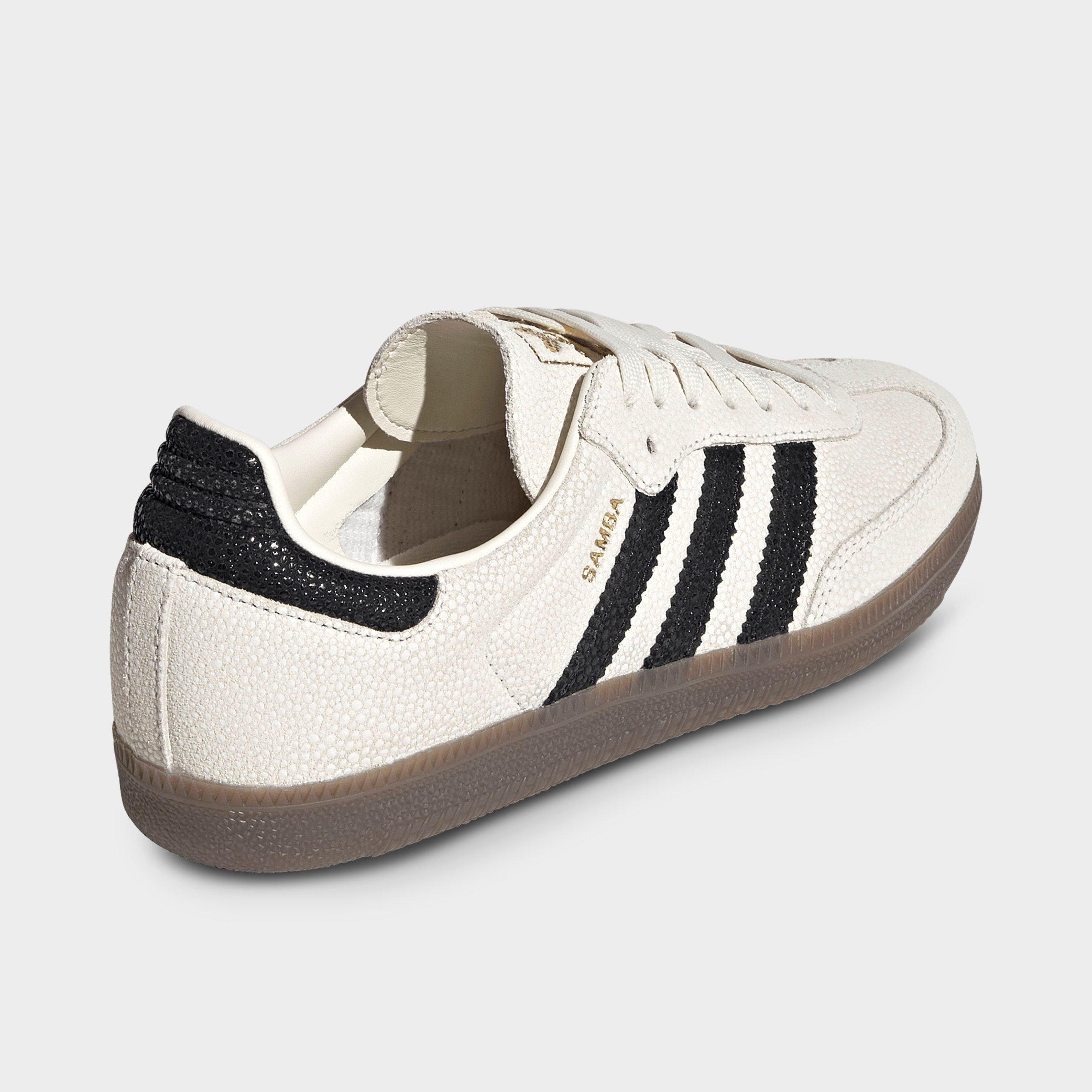 Women's adidas Originals Samba OG Casual Shoes - Part 2 - Cloud White/Core Black/Gum (KJ7435-100) - Back view