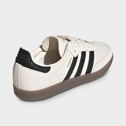 Women's adidas Originals Samba OG Casual Shoes - Part 2 - Cloud White/Core Black/Gum (KJ7435-100) - Back view