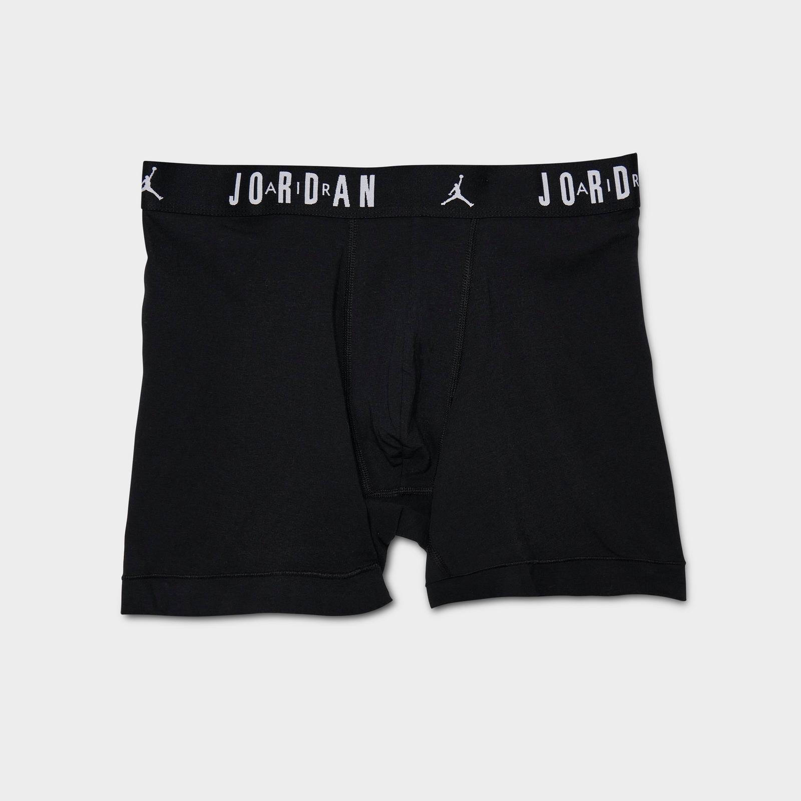 Men's Jordan Flight Cotton Boxer Briefs (3-Pack) - Black/Grey/Red - view 2