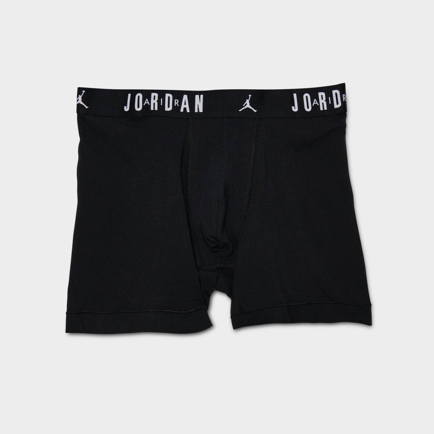 Men's Jordan Flight Cotton Boxer Briefs (3-Pack) - Black/Grey/Red - view 2