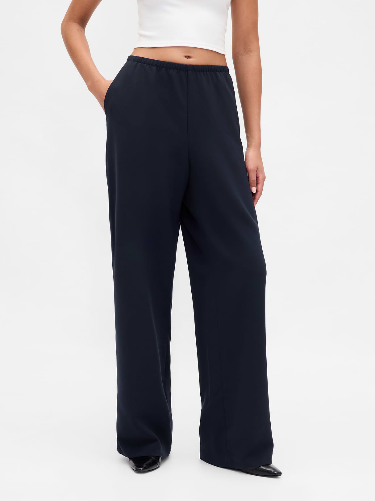 Easy Wide-Leg Pants - New classic navy blue