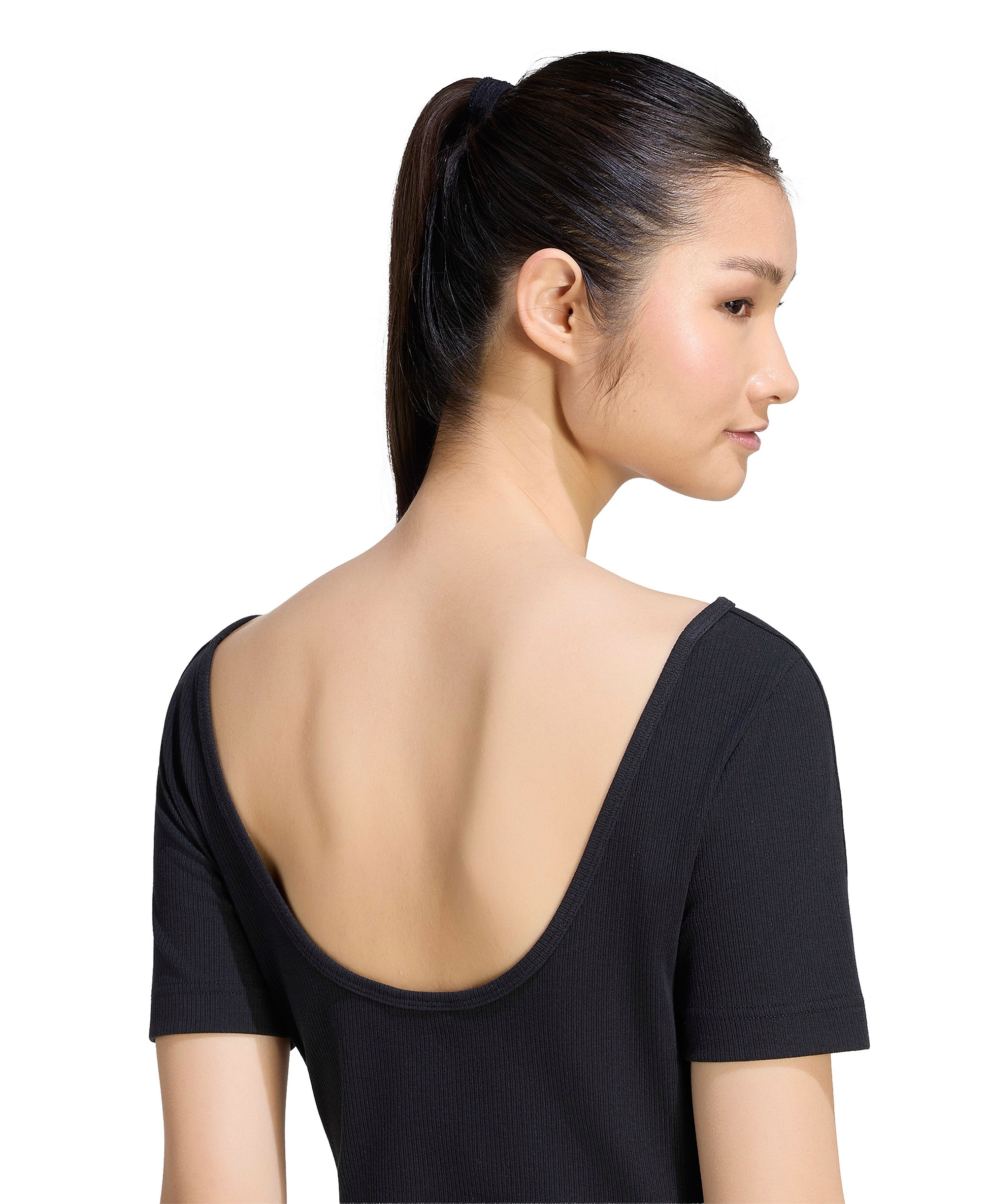 adidas Women's Logo Ribbed Dress - Black