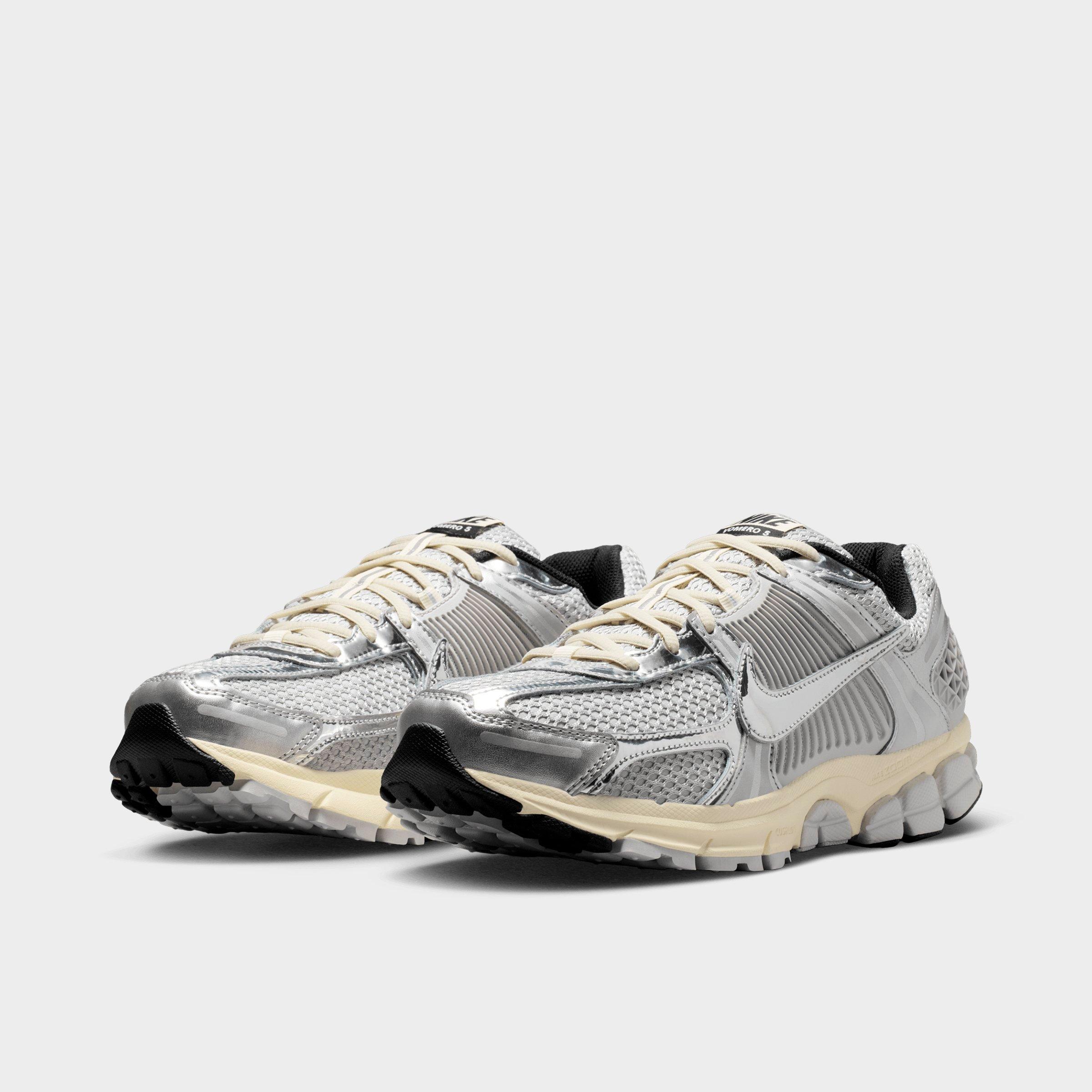 Men's Nithtke Zoom Vomero 5 Casual Shoes - Part 1 - Grey Fog/Metallic Silver/Coconut Milk/Chrome - Both shoes facing left