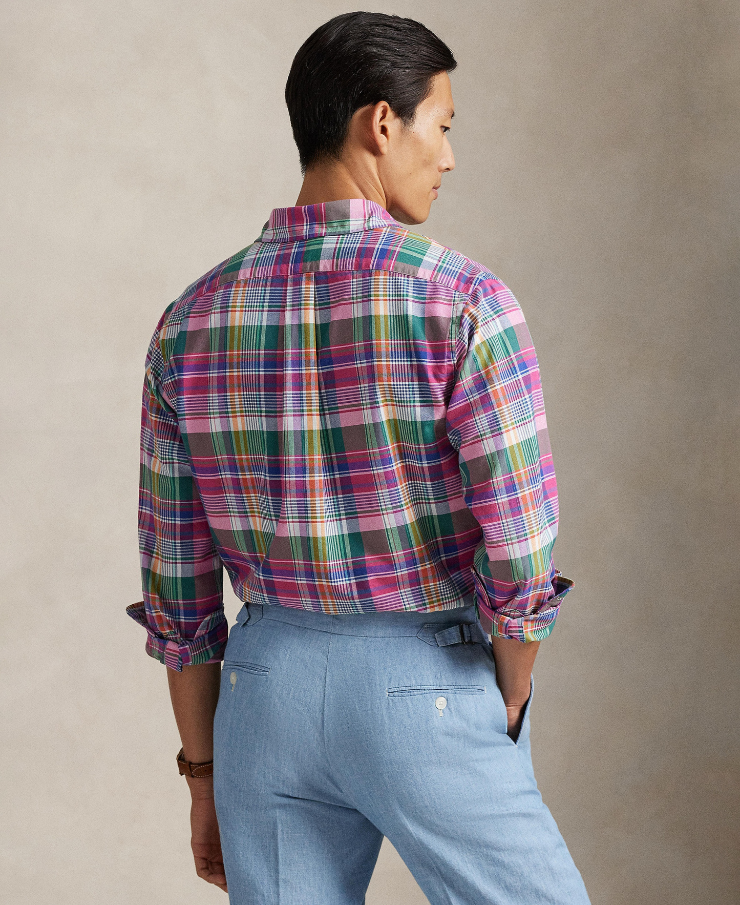 Polo Ralph Lauren Men's Classic-Fit Oxford Shirt - Pink Blue Multi