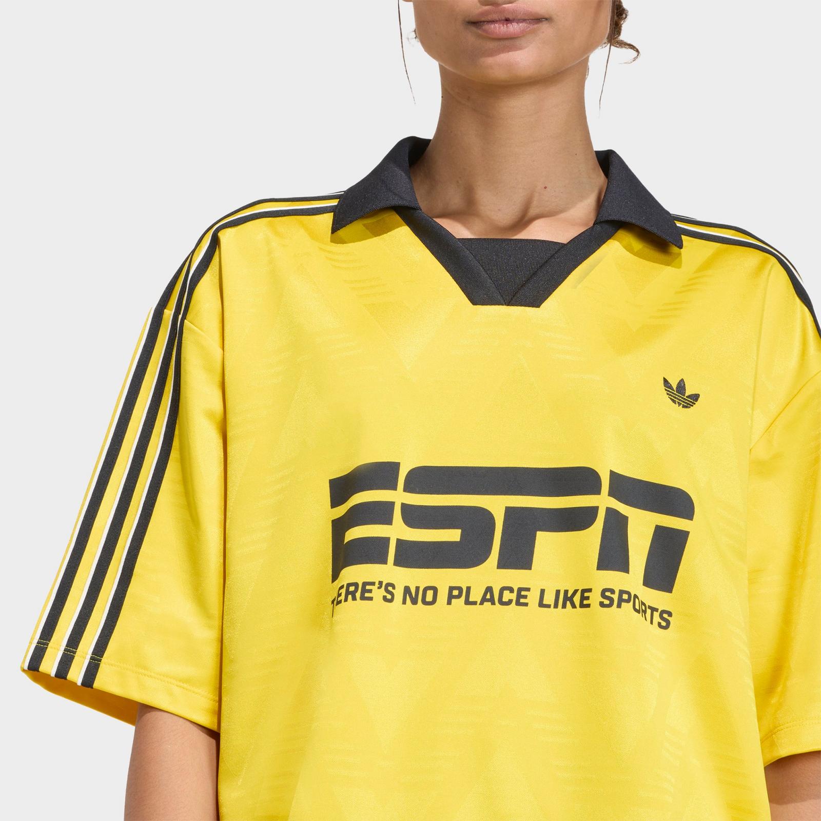 Women's adidas Originals Sponsor Football Jersey - Eqt Yellow - view 4
