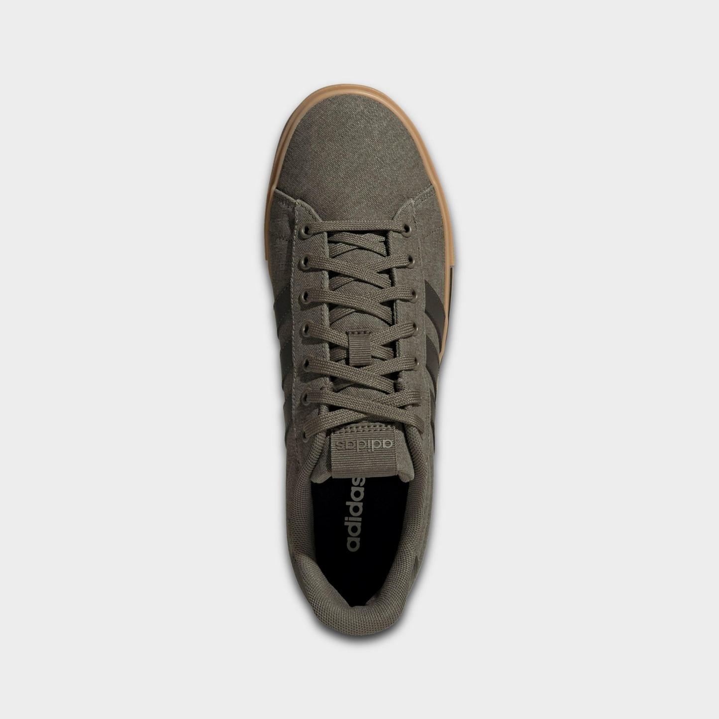 Men's adidas Daily 4.0 Casual Shoes (Big Kids' Sizes Available) - Part 2 - Olive Strata/Shadow Olive/Gum - Top view