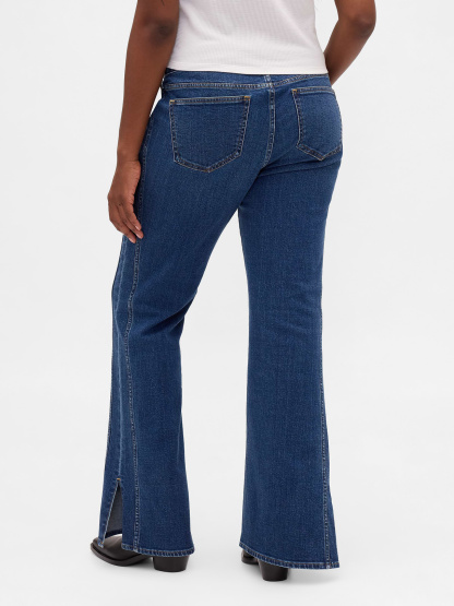Low Rise Long & Lean Split-Hem Jeans - Dark wash