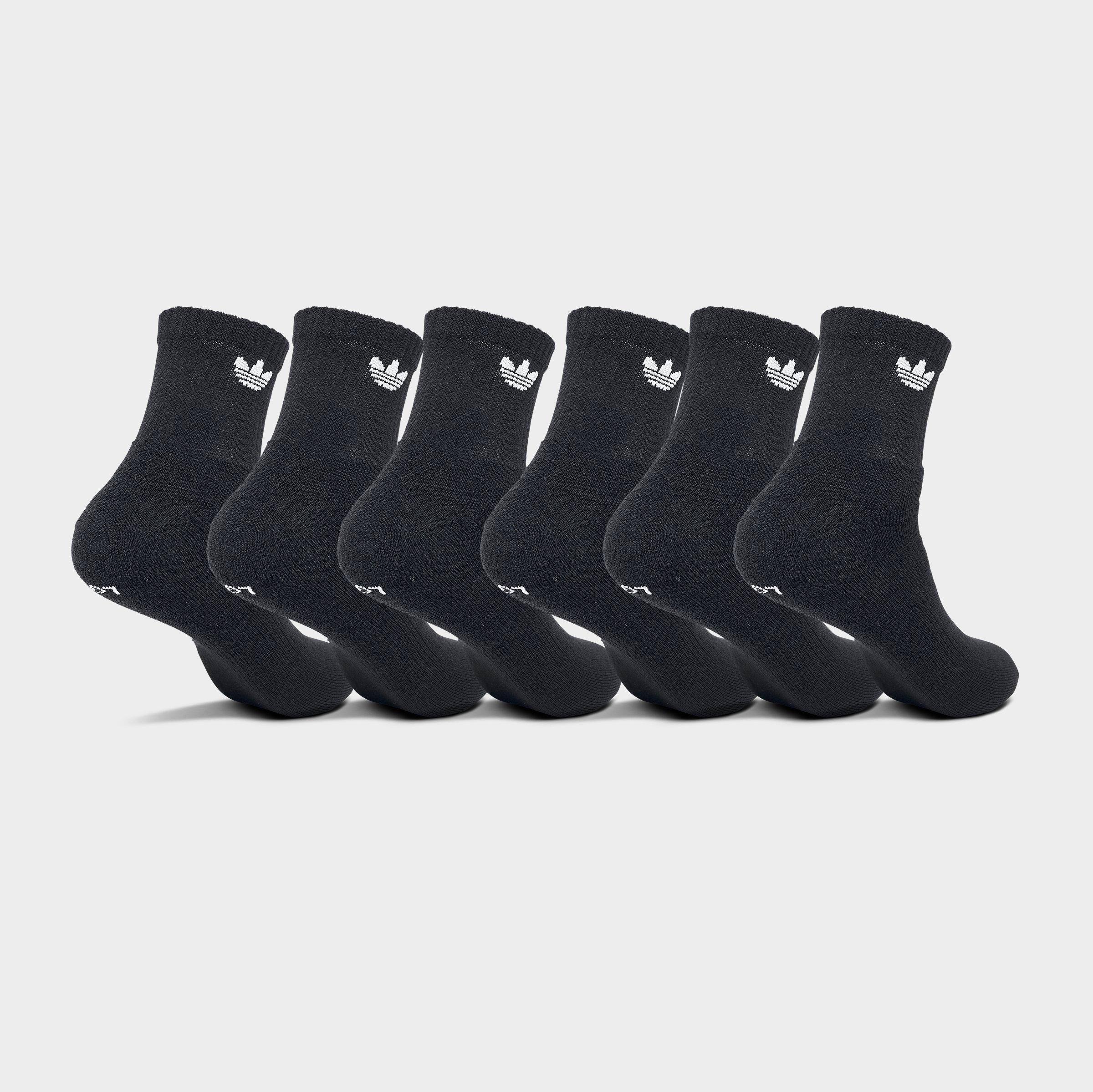 adidas Originals Trefoil Quarter Socks (6 Pack) - Black