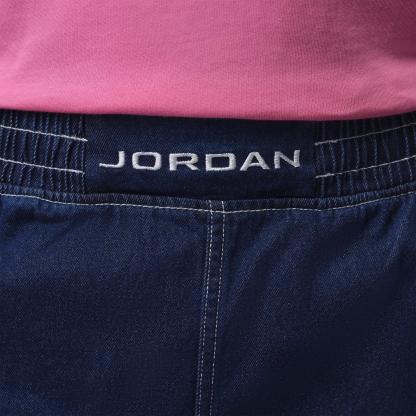 Men's Jordan Flight Club Baggy Denim Shorts - Blue Grey/White - view 4