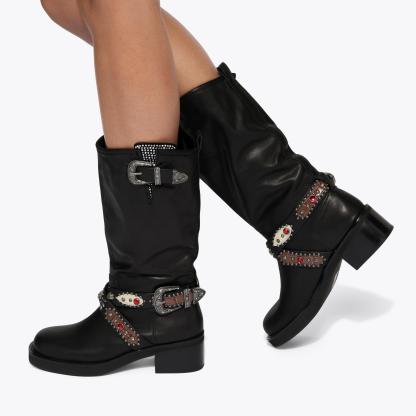 Kurt Geiger London Western Biker Boot - Black - view 2