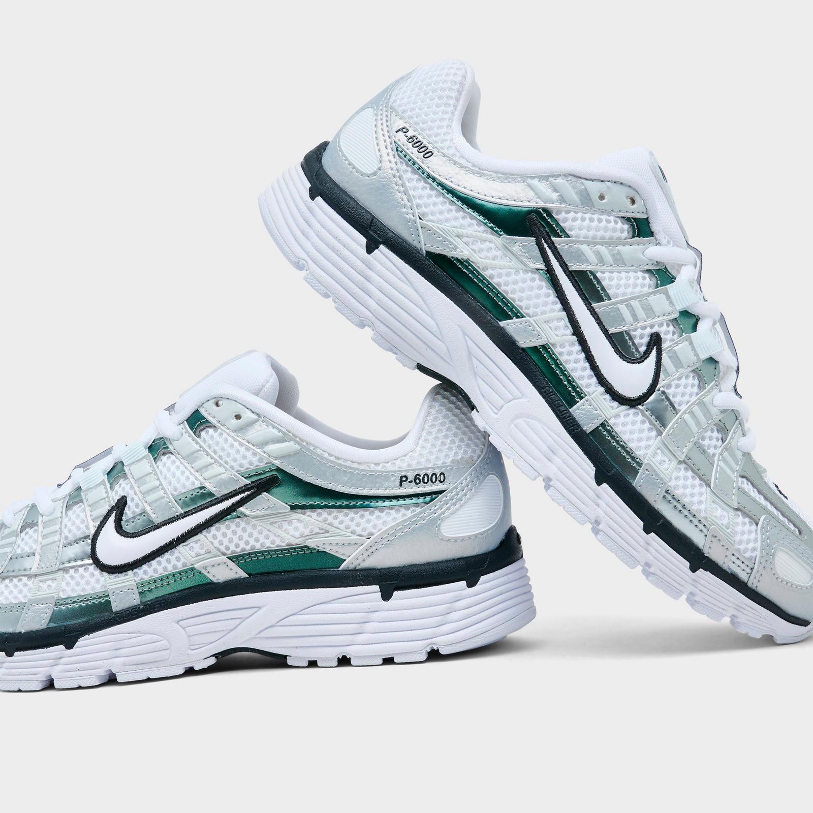 Women's Nike P-6000 Casual Shoes - White/Off White/Dark Smoke Grey/White