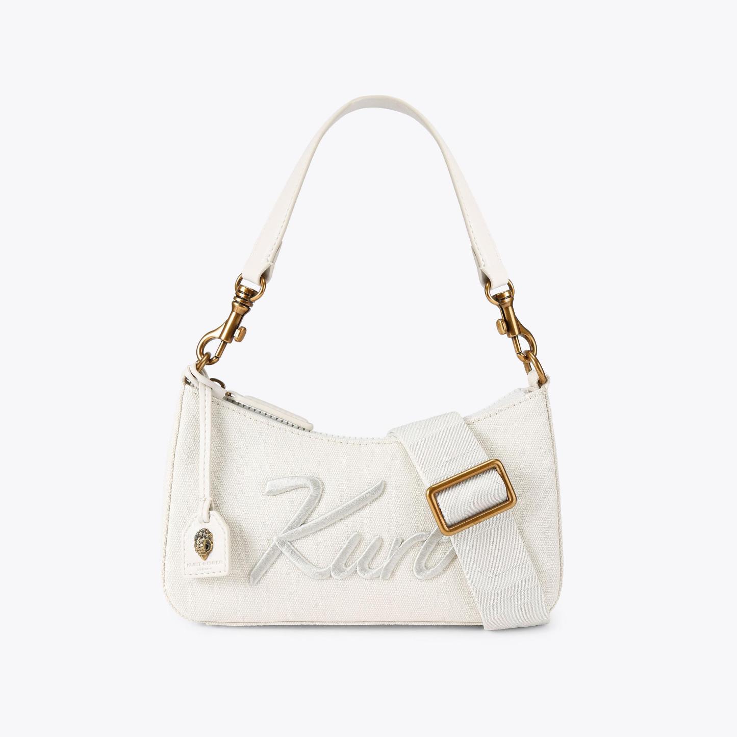 Kurt Geiger London Small Kurt Hobo Cross Body Bag - White