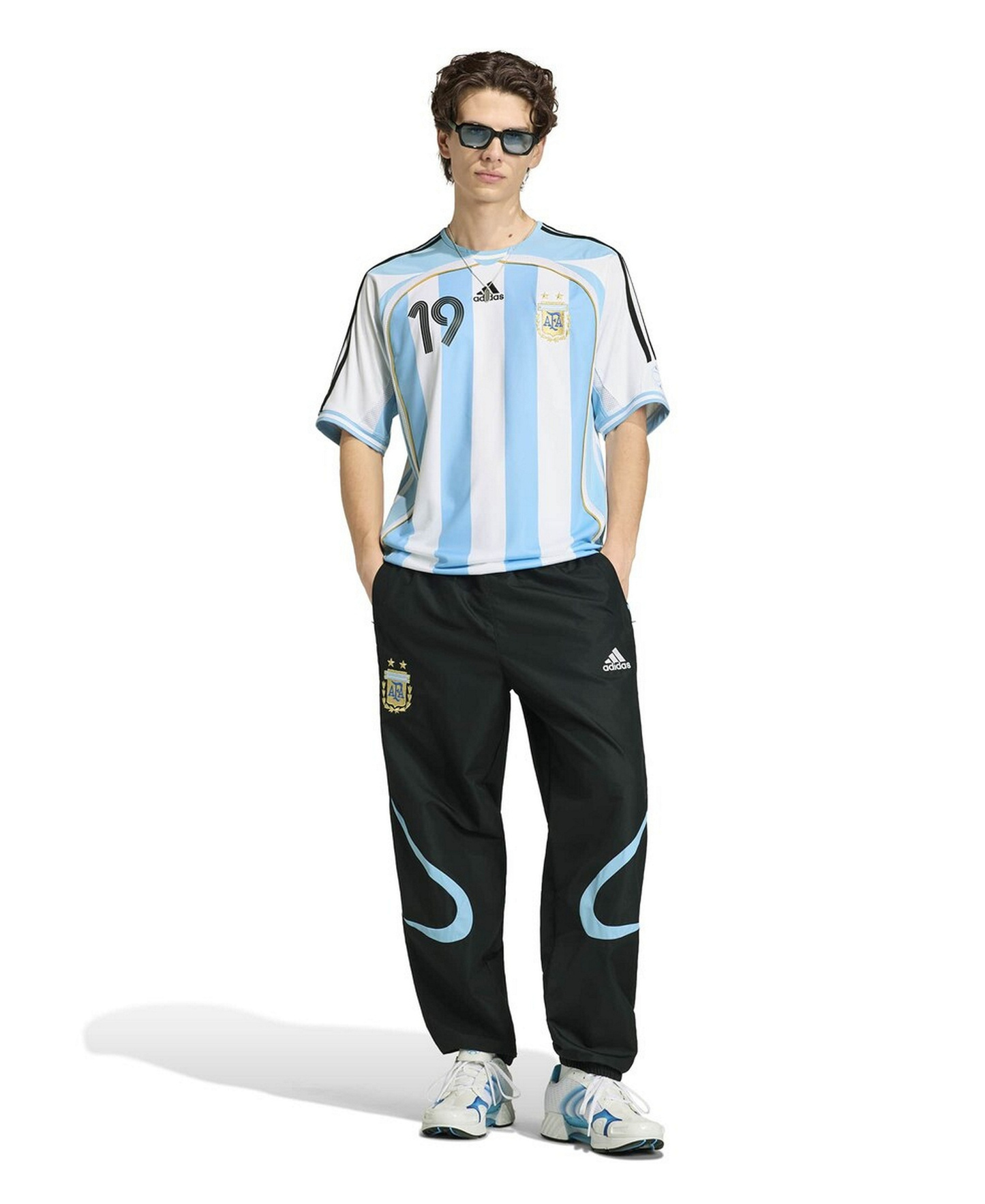 adidas Men's Lionel Messi White Argentina National Team 2006 Bringback Home Jersey - White