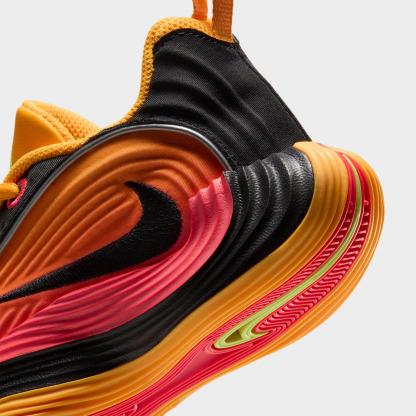 Little Kids' Nithtke Giannis Immortality 5 Basketball Shoes - Laser Crimson/Laser Orange/Black/Metallic Silver - Detail shot